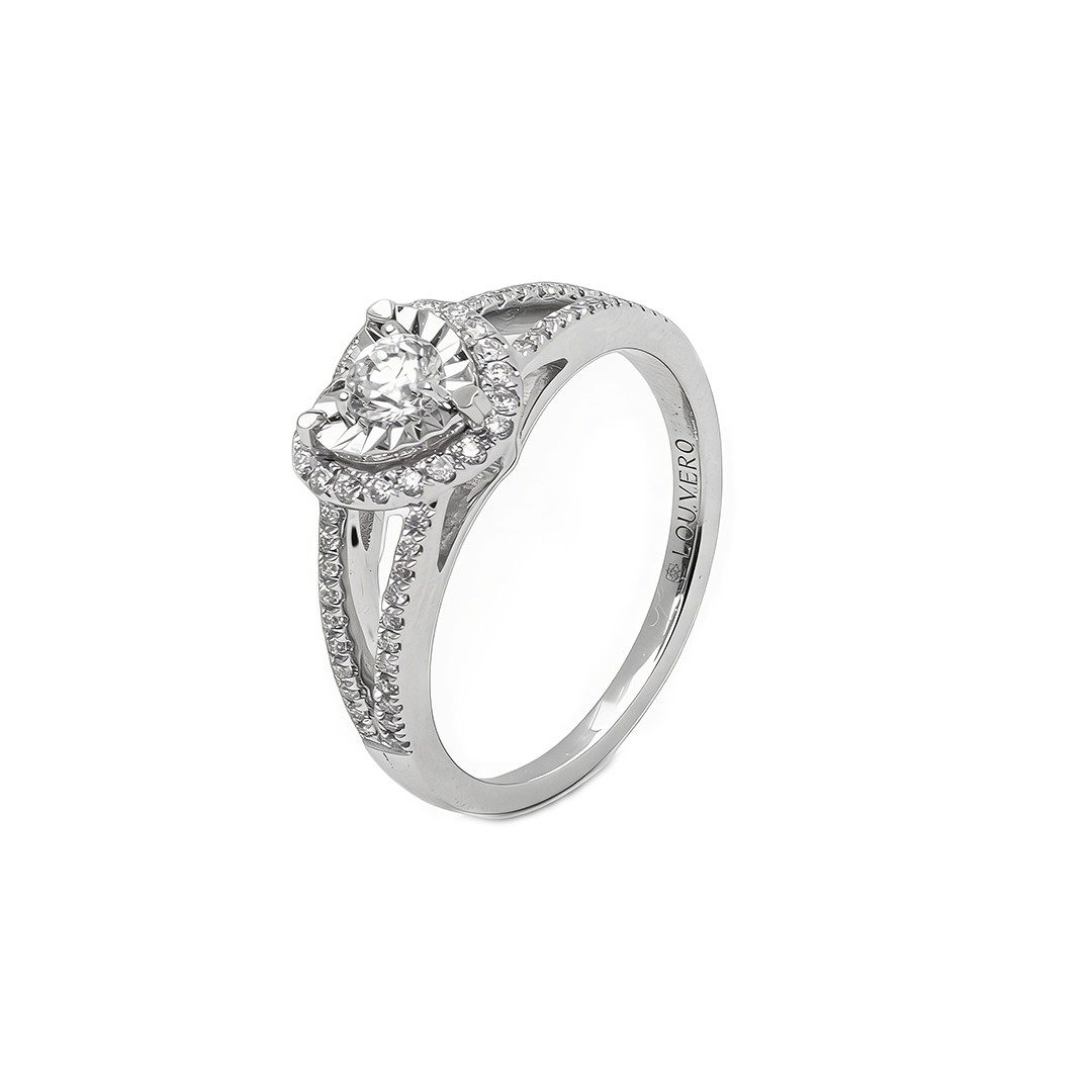 Radiant Heart Halo Diamond Ring