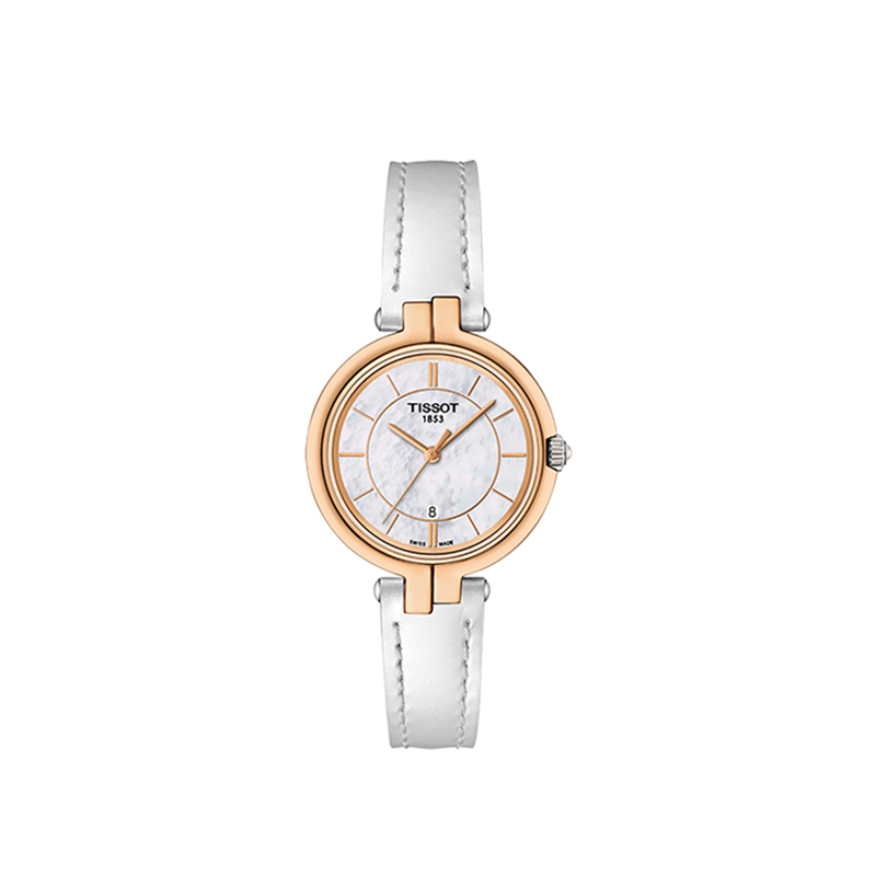 Tissot Bella Luna Rose-Gold Mother-of-Pearl White Leather Edition