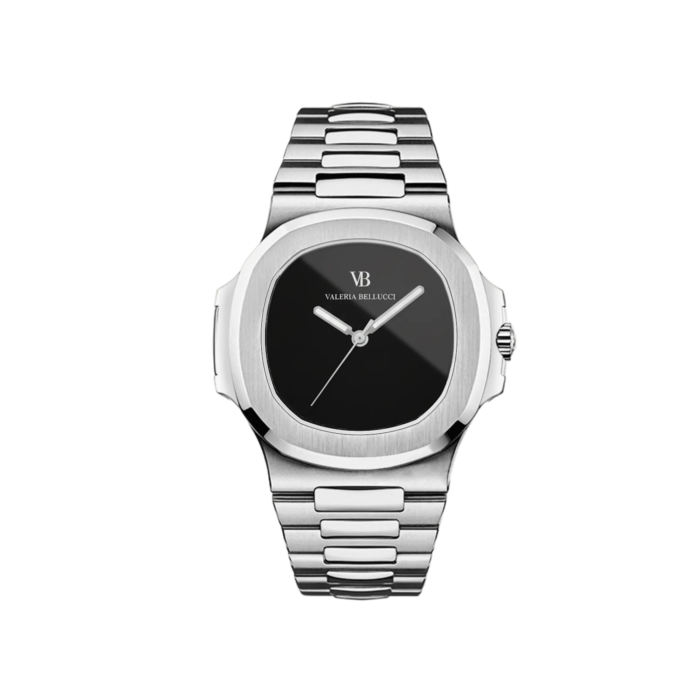 Valeria Bellucci Black Gemstone Watch for Men