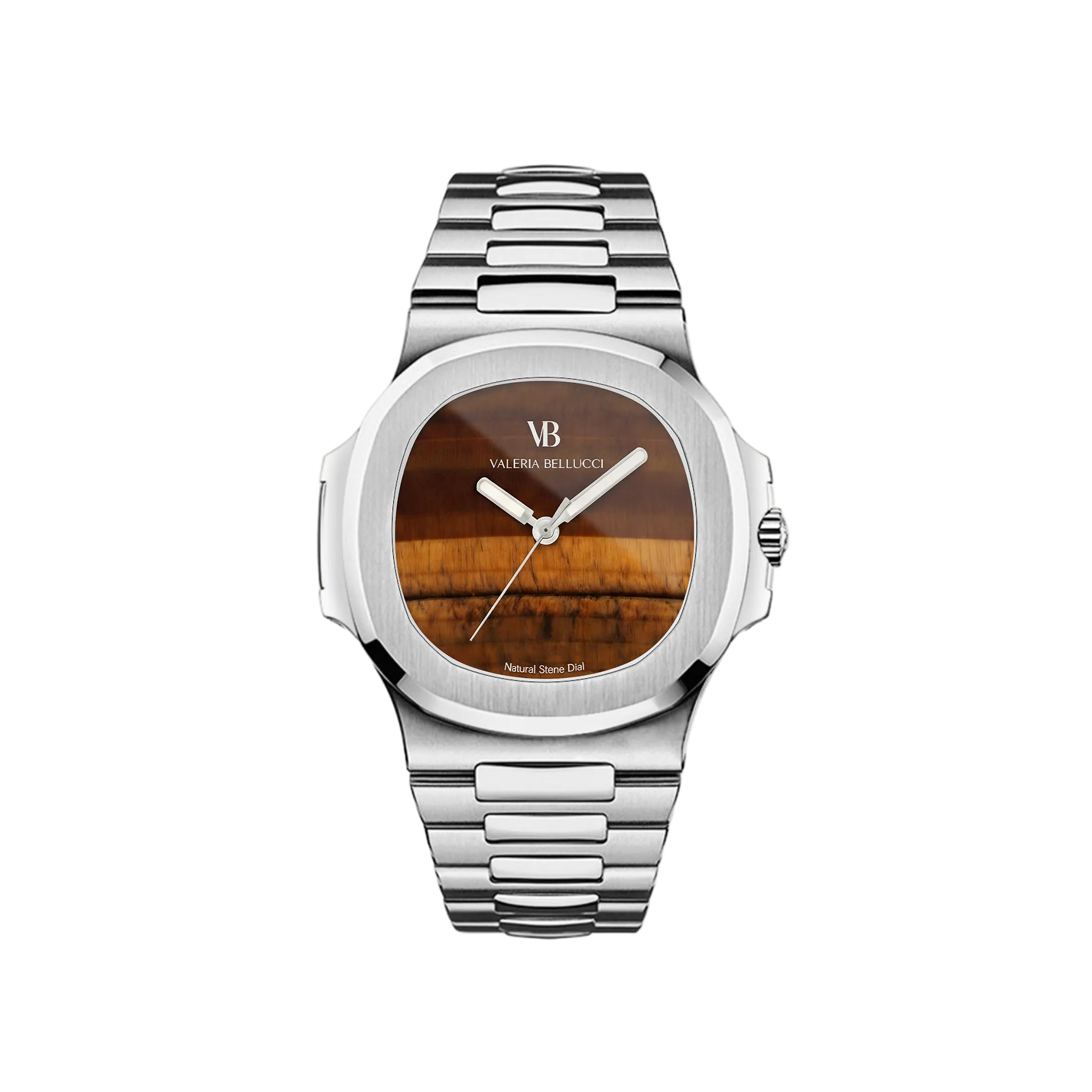 Valeria Bellucci Brown Gemstone Watch for Men