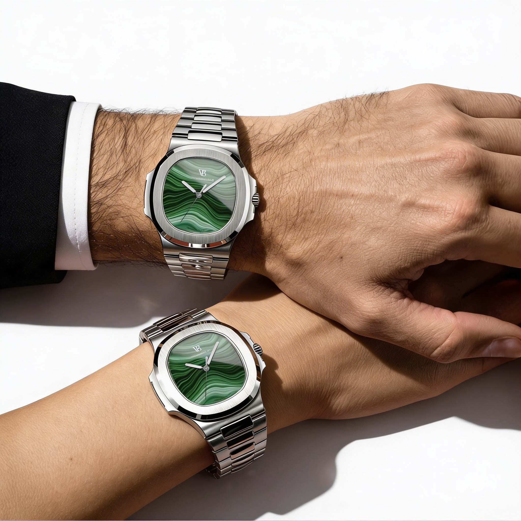 Valeria Bellucci Green Gemstone Watch for Women