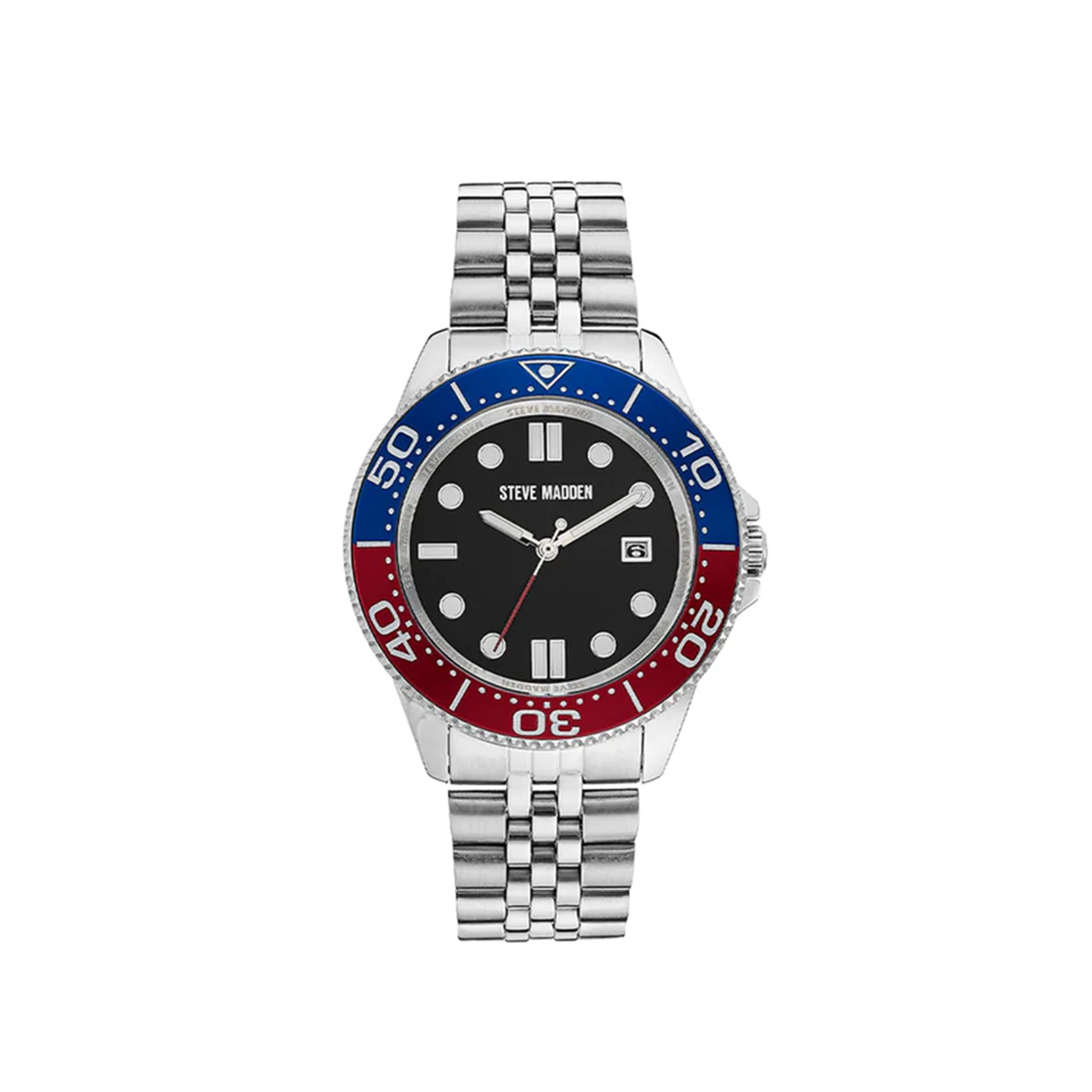 Steve Madden Classic Statement Watch  – Silver Multi