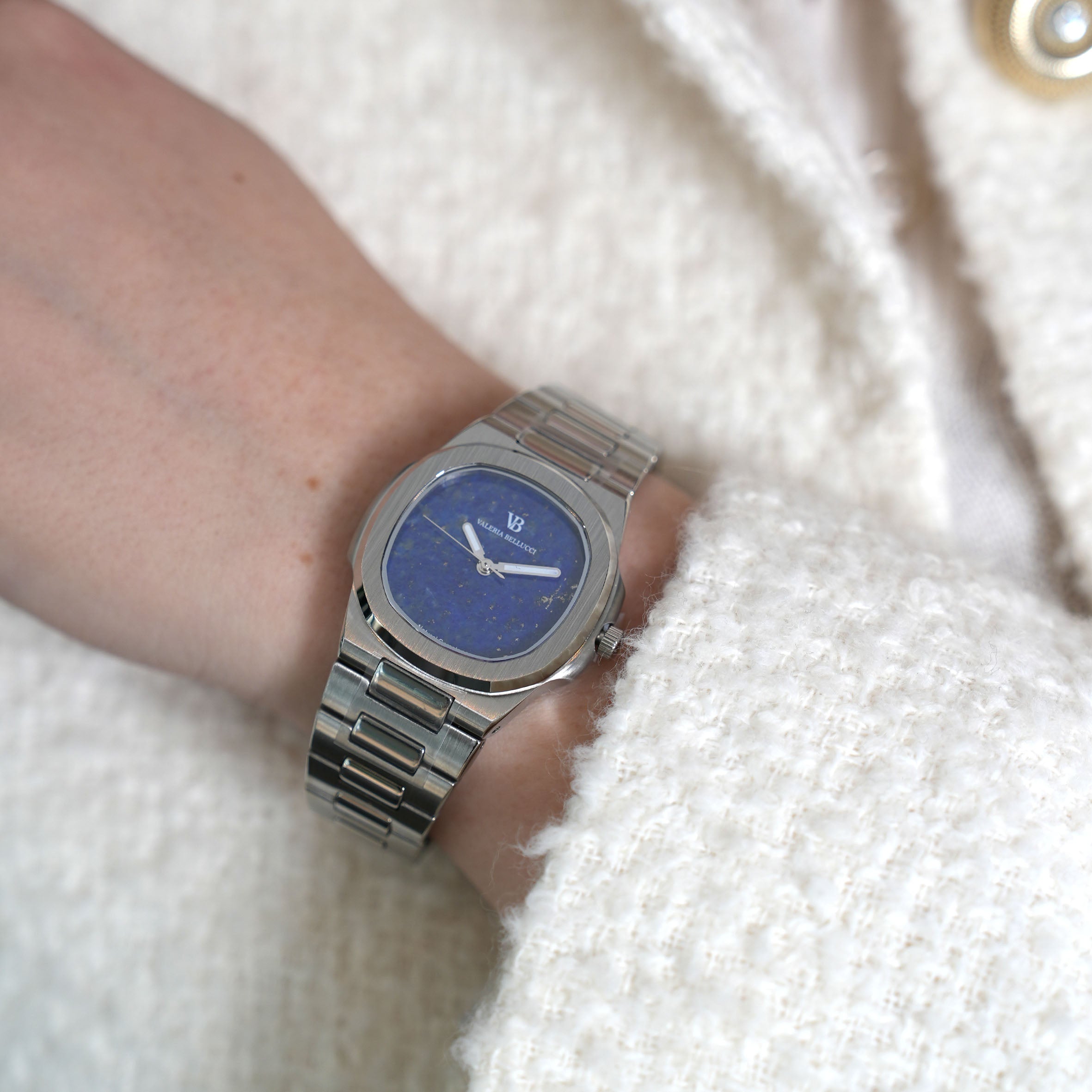 Valeria Bellucci Blue Gemstone Watch for Women