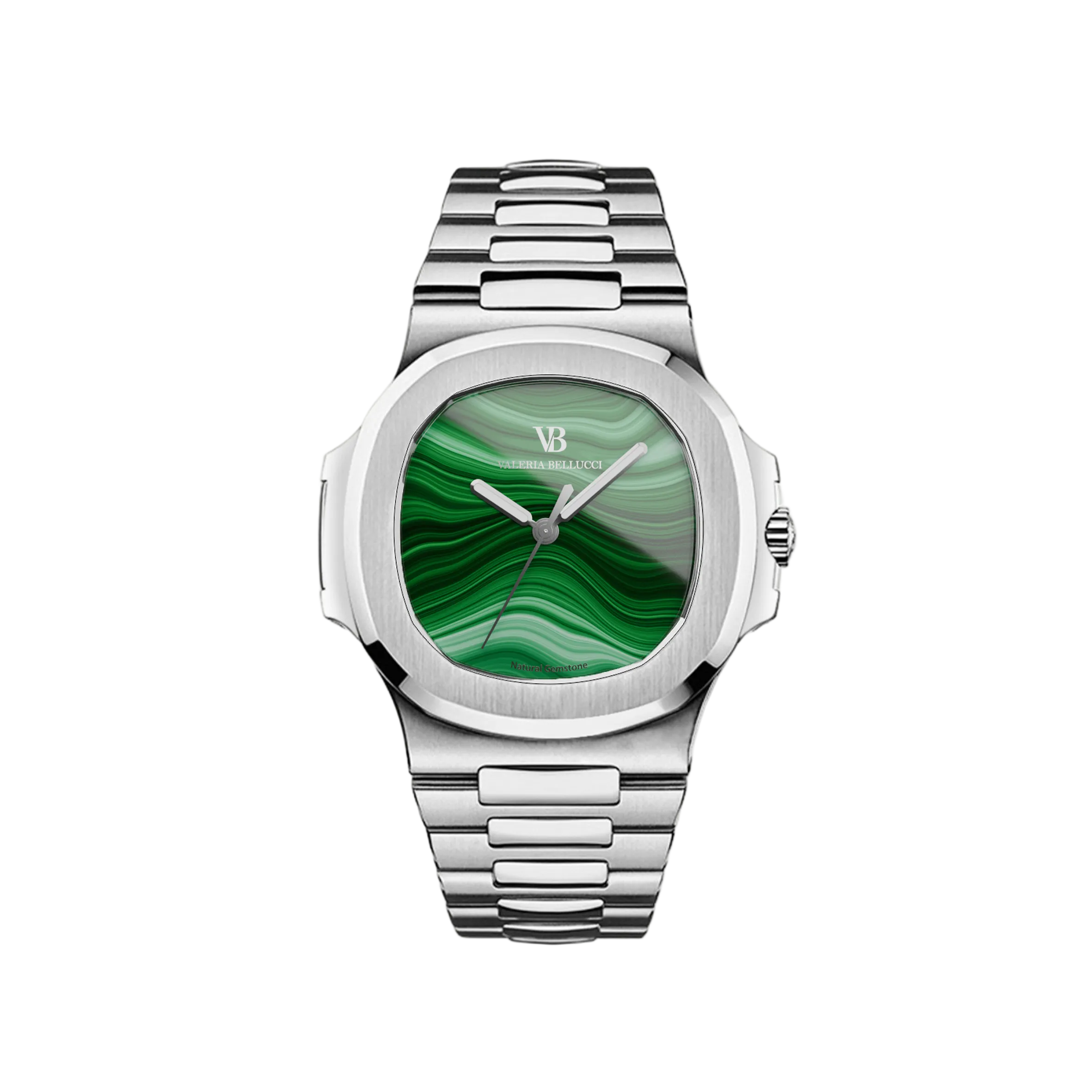 Valeria Bellucci Green Gemstone Watch for Men