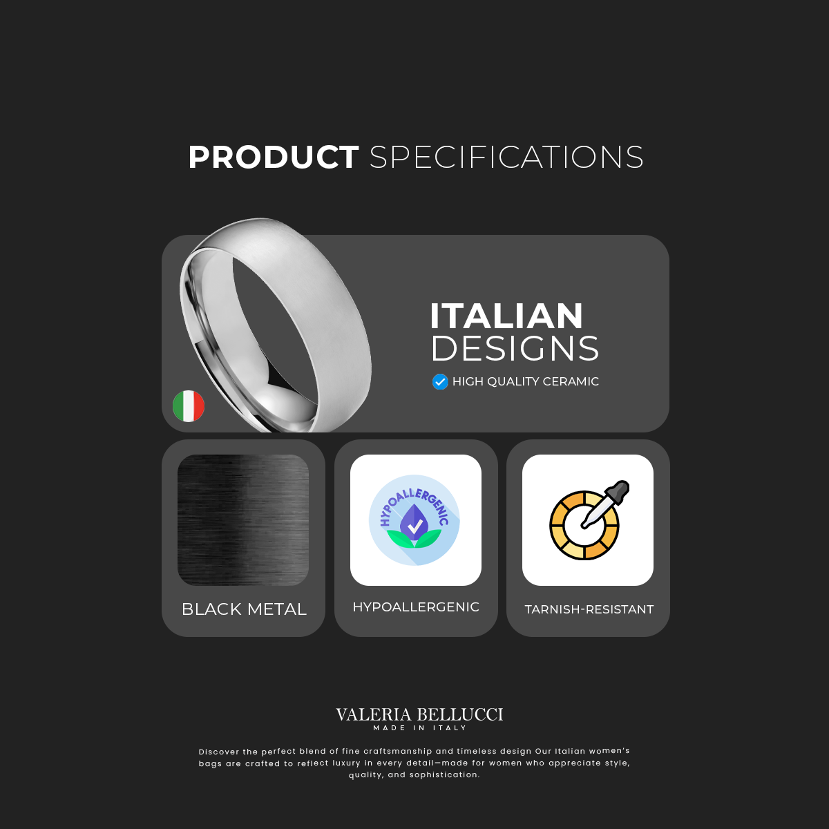 Ceramic Illumination Men's Wedding Ring