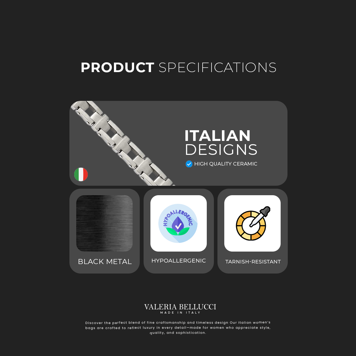 Ceramic Elegance Gold Plated Bracelet