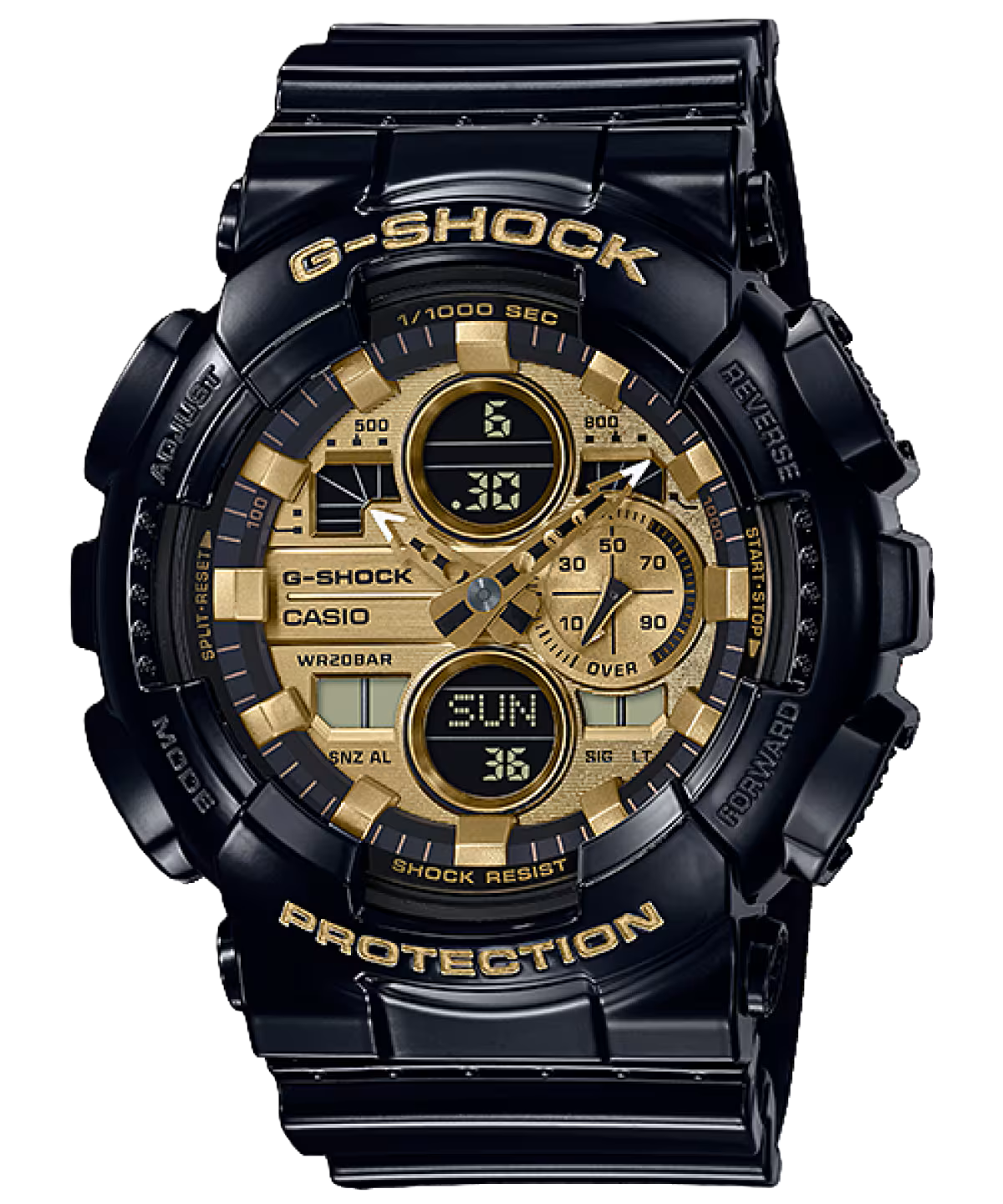 G-SHOCK Imperial Steel Dual-Display Watch – Black & Gold Edition