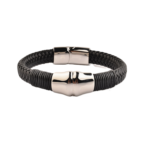 Valeria “TitanWeave Fusion” Leather Bracelet