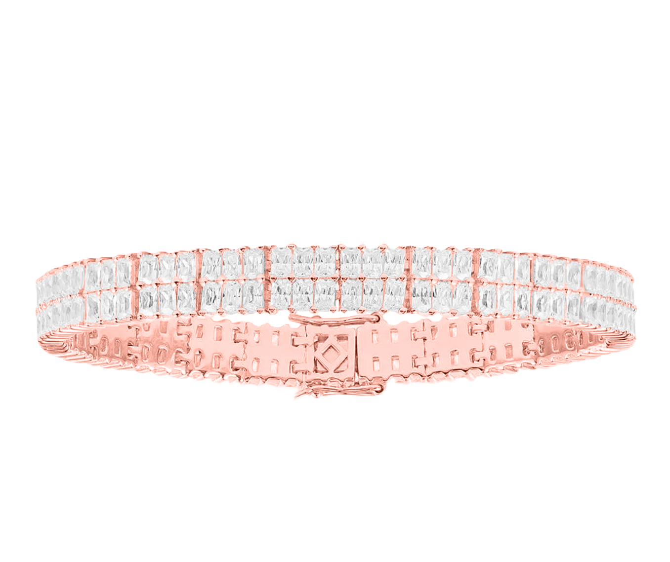 Lauvero Éclat Royale Double-Row Tennis Bracelet – Rose Gold