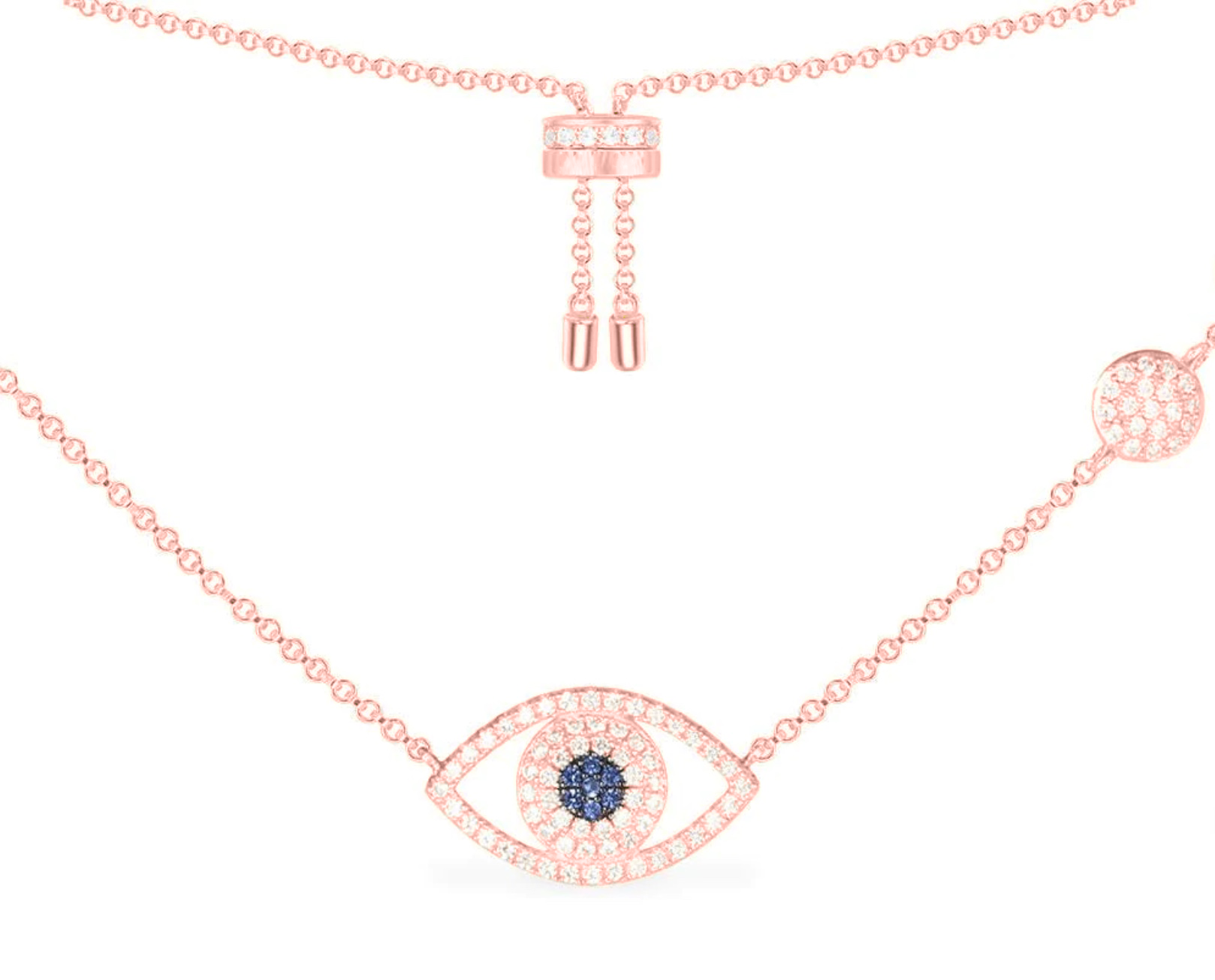 Lauvero Radiant Rose-Gold Evil Eye Protection Bracelet