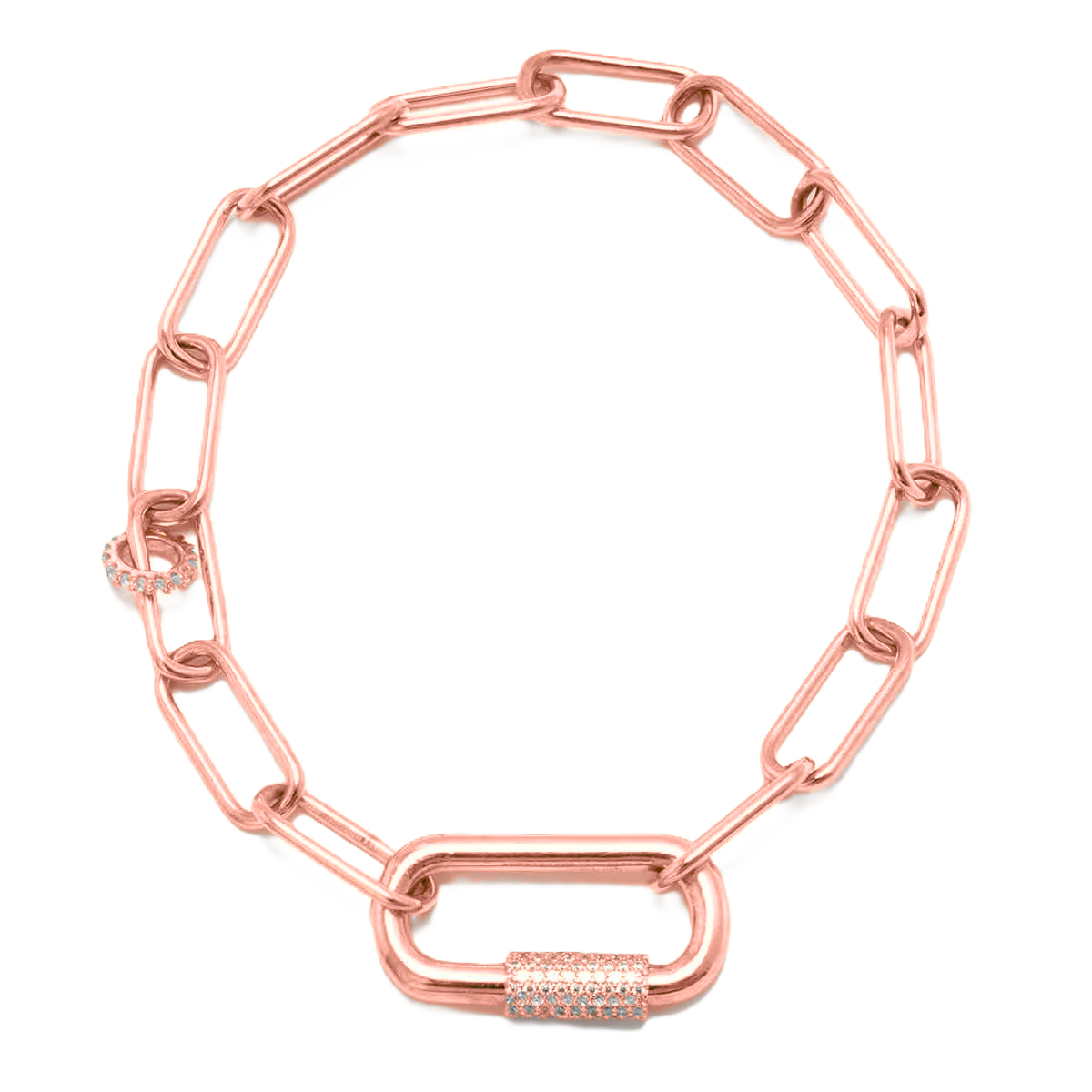 Lauvero Rose Gold Link Statement Bracelet