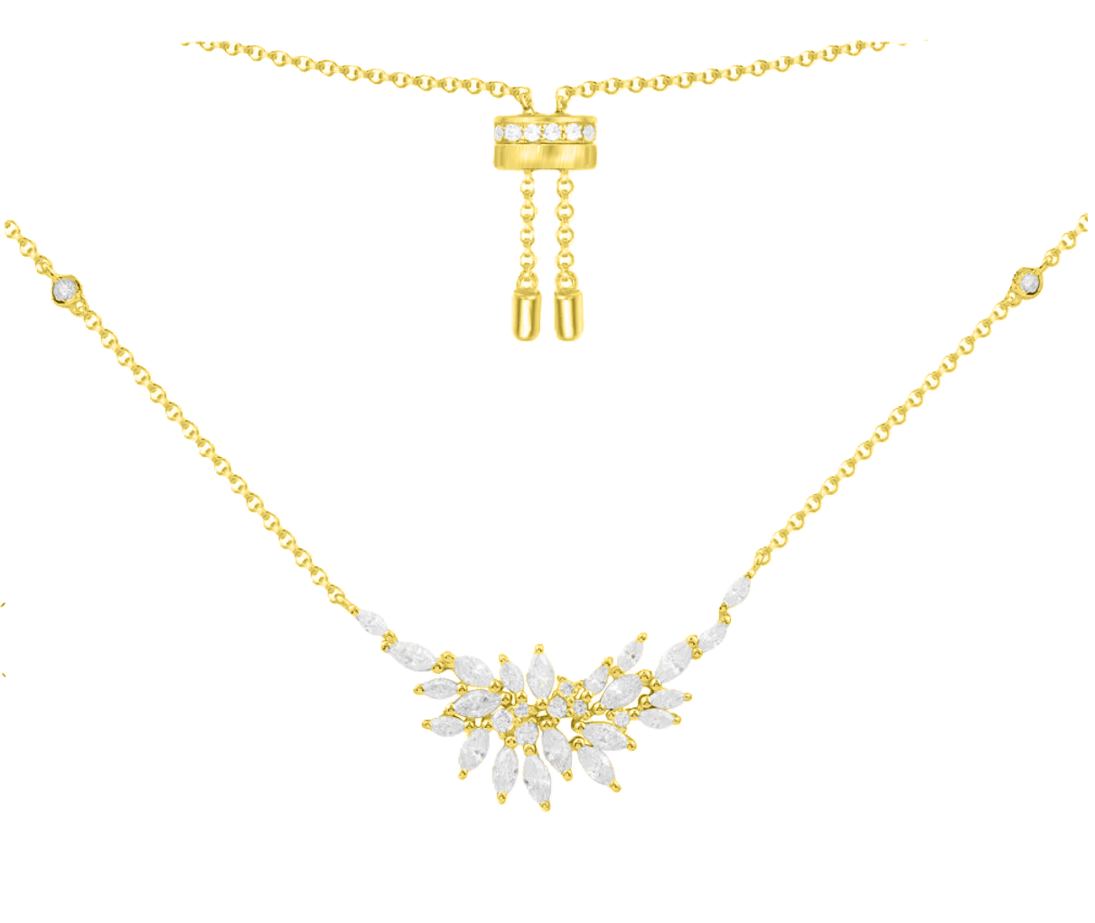 Lauvero Étoile Royale Crystal Necklace – Gold