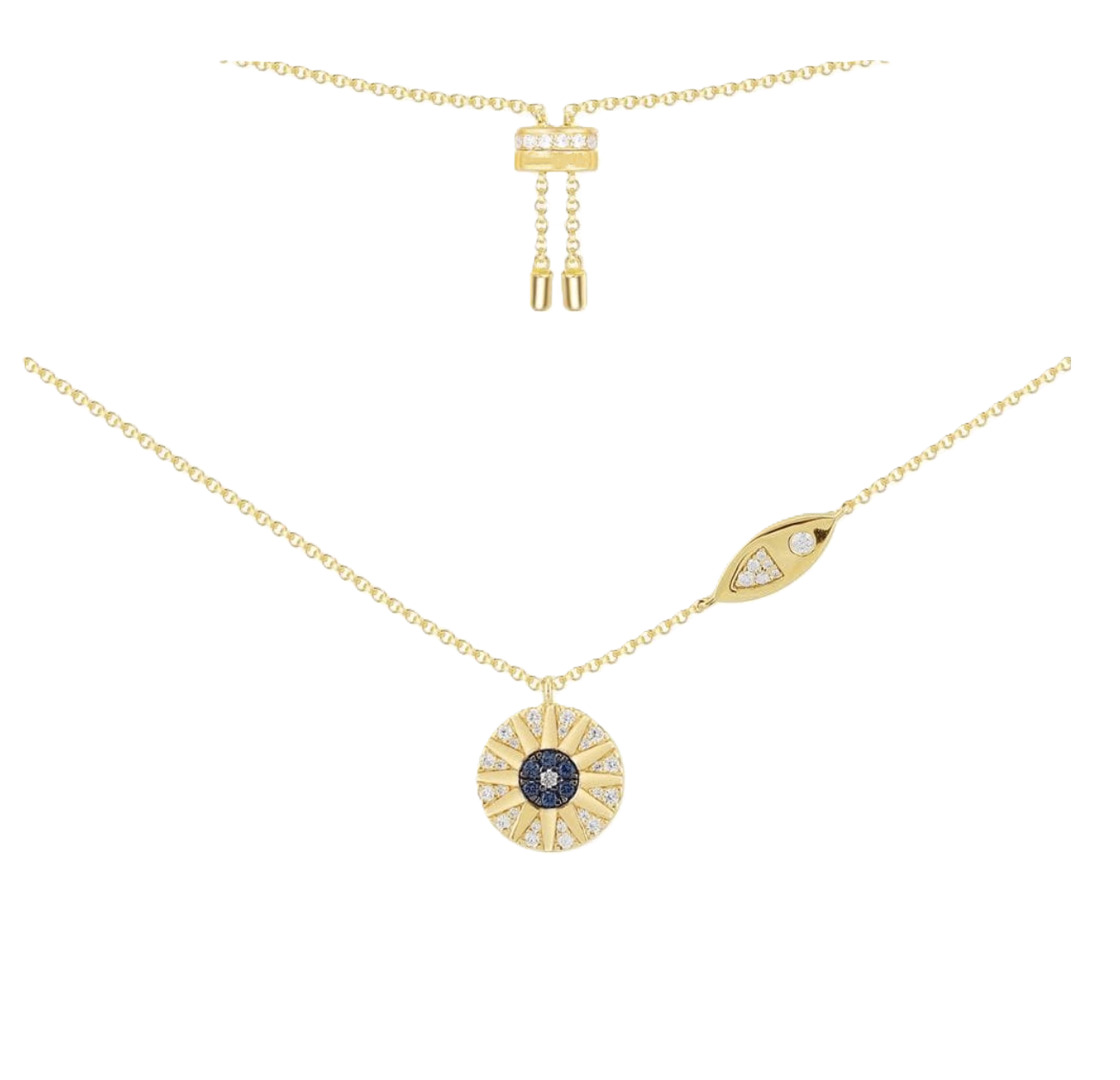 Lauvero Radiant Duo Charm Necklace – Gold