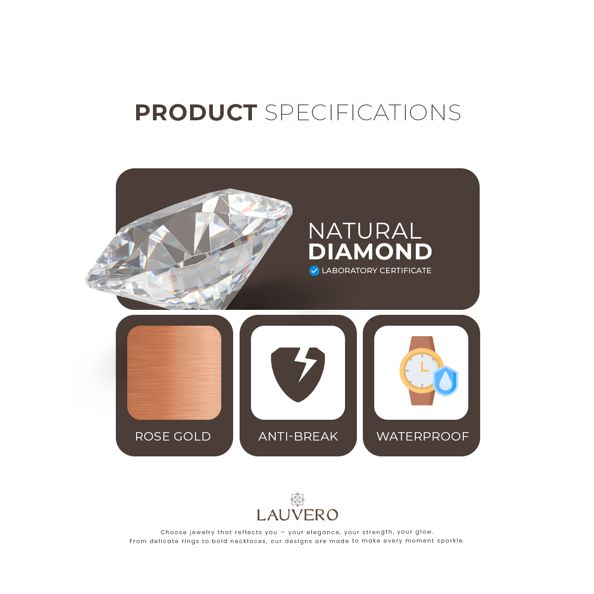 Eclipse Diamond Watch Rose Gold