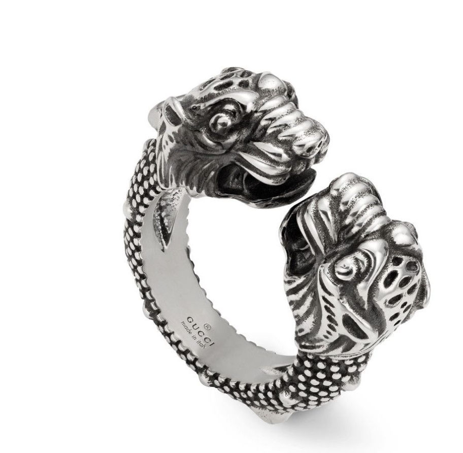 Gucci’s Siamese Snake Tiger Head Ring