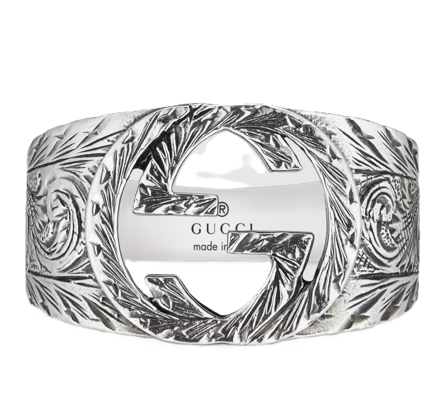 GUCCI Interlocking G ring in silver