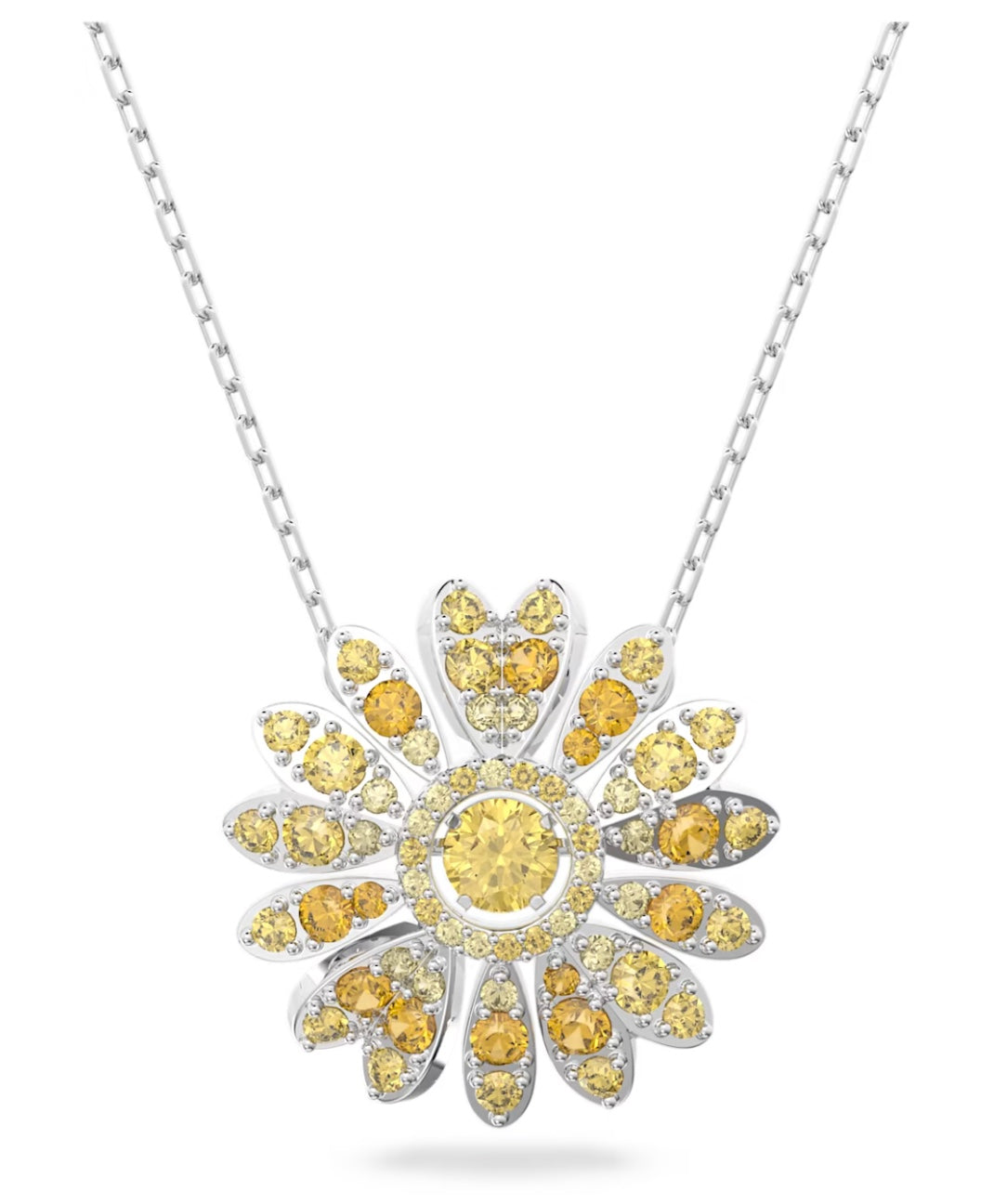 Swarovski Sunburst Daisy Radiant Yellow Necklace