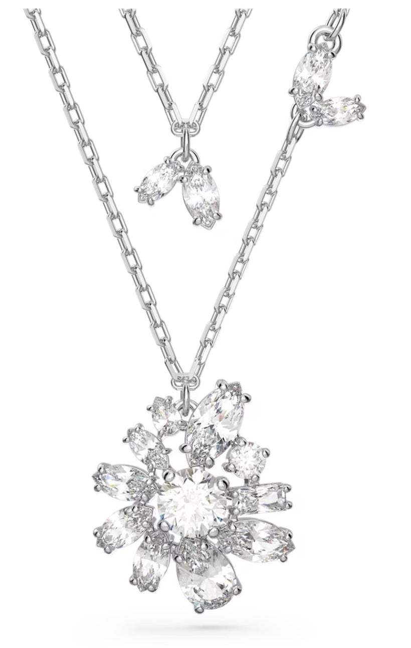 Swarovski Aurora Bloom Duo Pendant Necklace