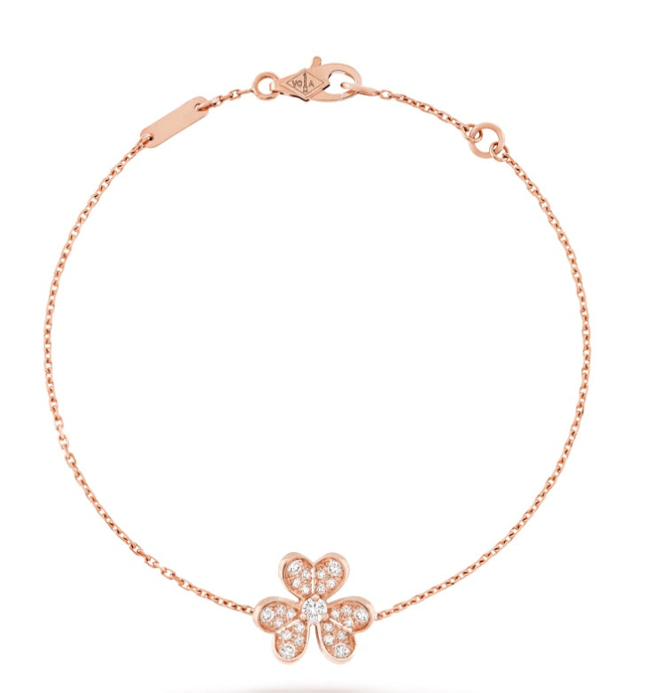Monte Carlo Bloom Pavé Petal Bracelet – Rose Gold