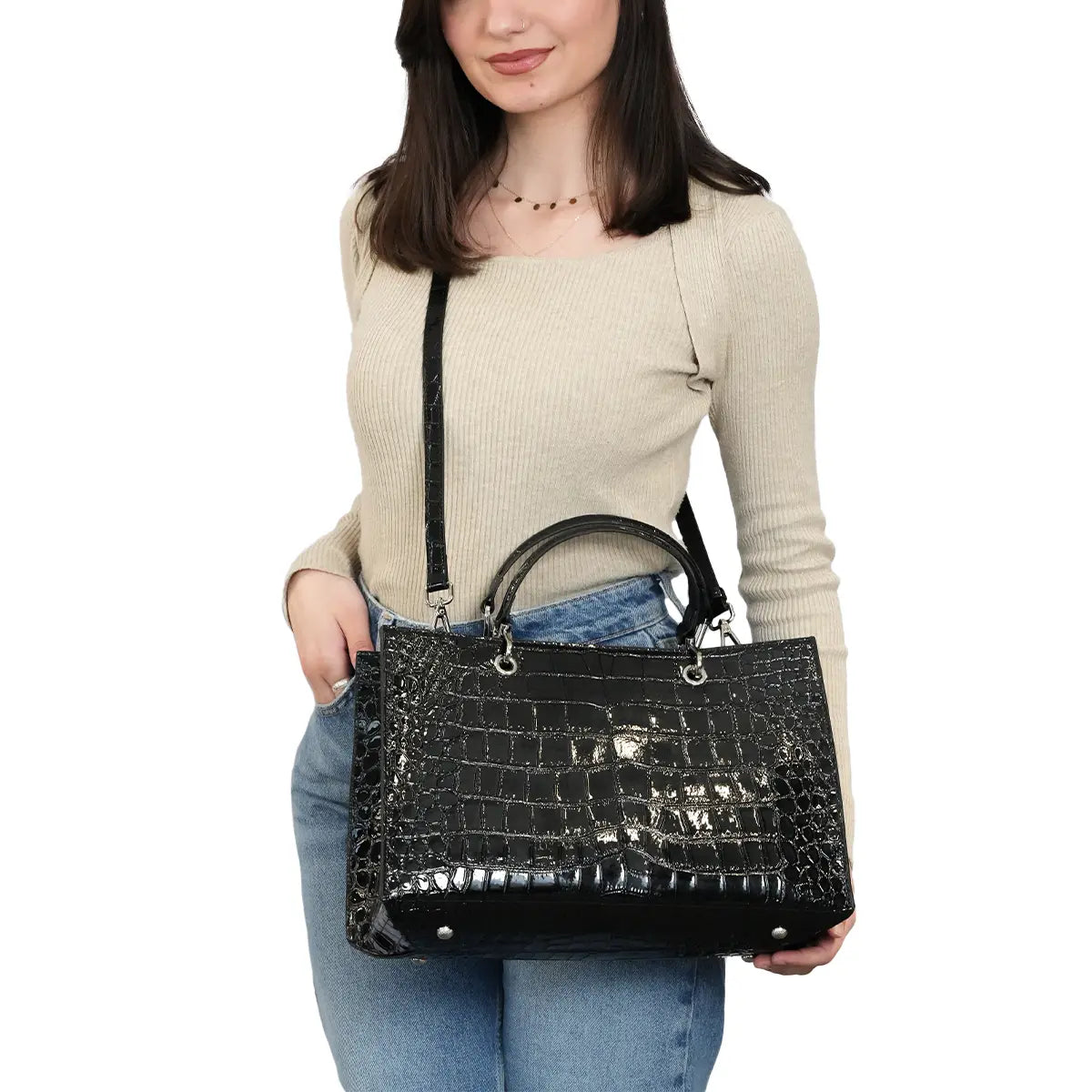 Opal Oasis Tote Black Bag