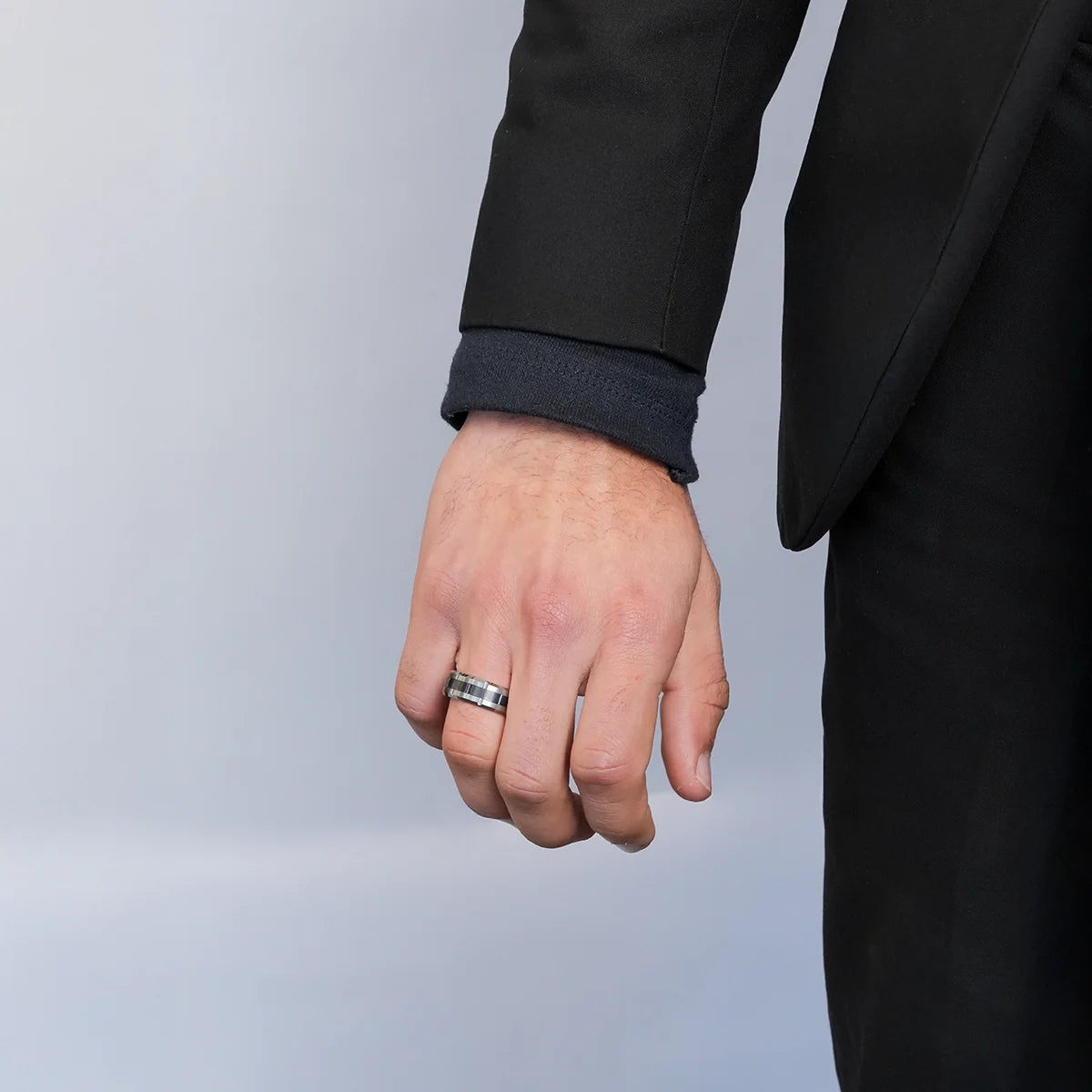 Stellar Stratum Platinum Men's Ring