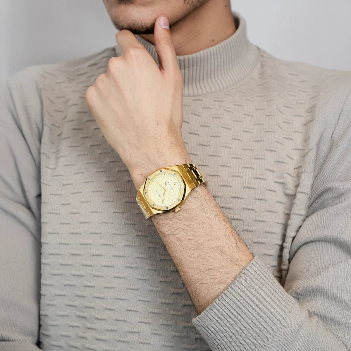 Eclipse Diamond Gold Watch for Men