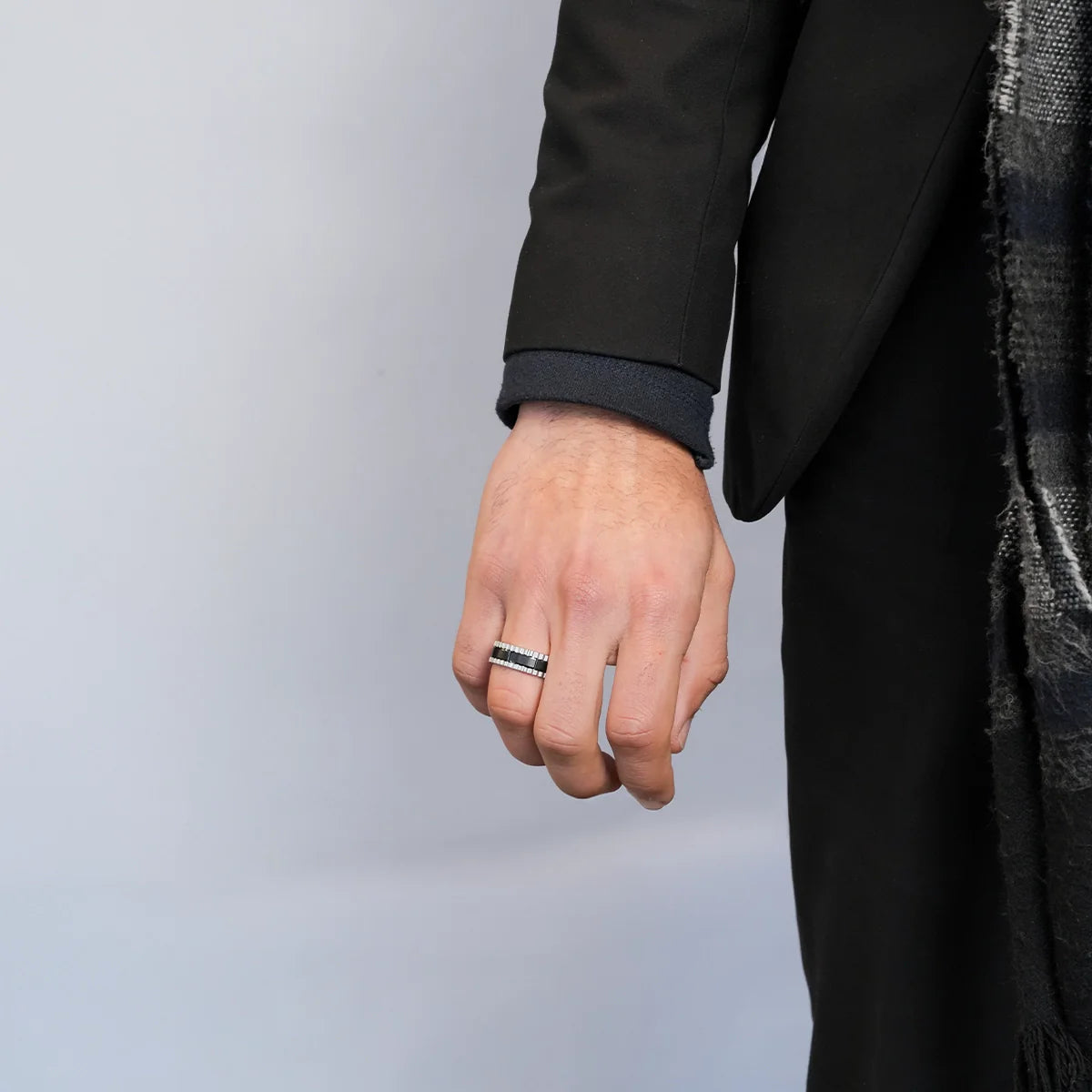 Satin Finish Men's Engagement Ring