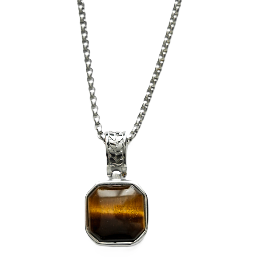 Valeria Golden Tiger Eye Pendant Necklace