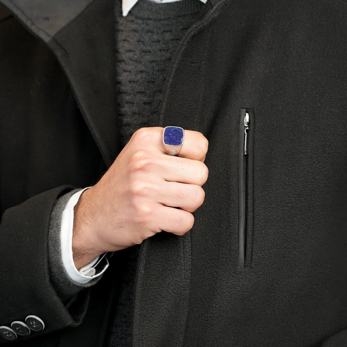 Sodalite Eclipse Stone Ring 15mm