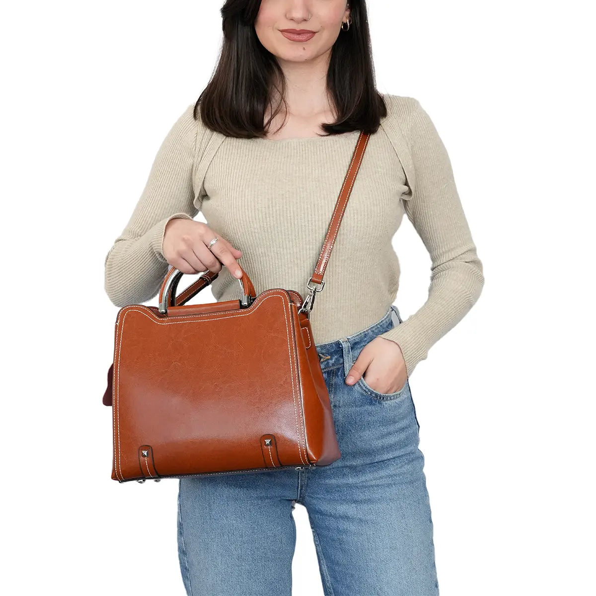 Bijoux Leather HandBag For Women