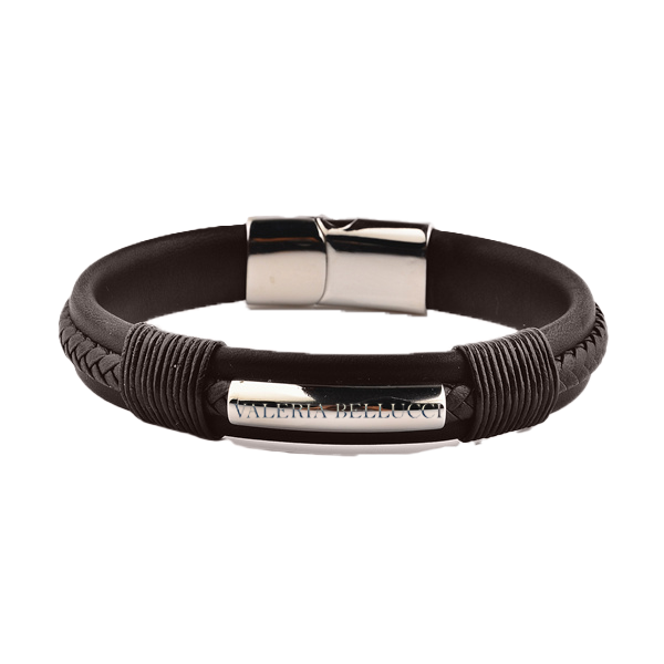 Valeria “Signature SteelCore” Leather Bracelet