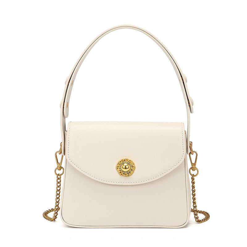Valeria Bellucci Petite Royale Chain-Handle Shoulder Bag – Cream