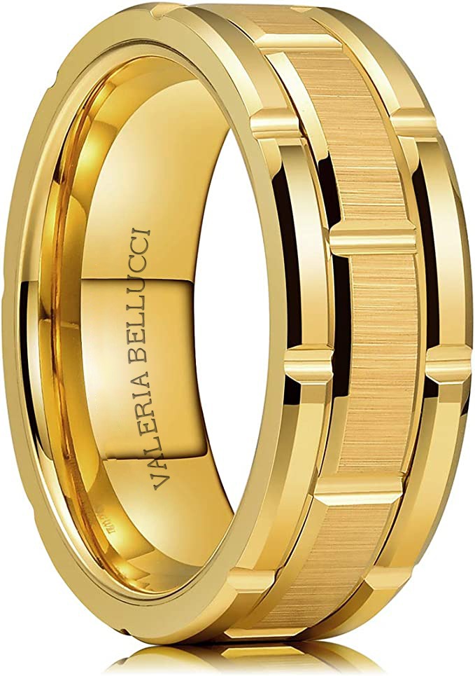 Valeria Bellucci Gold & Brushed Gold Ceramic Signature Ring