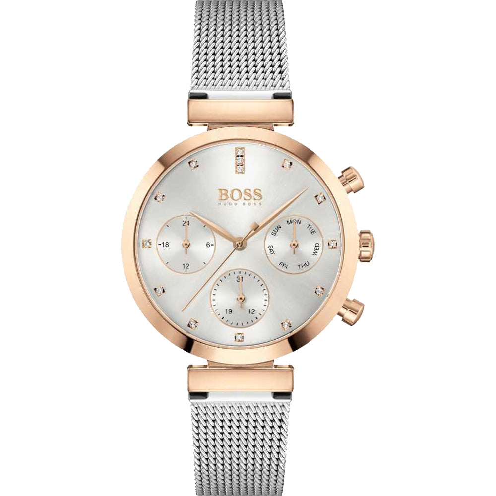 BOSS Lady Flawless Mesh Silver Watch