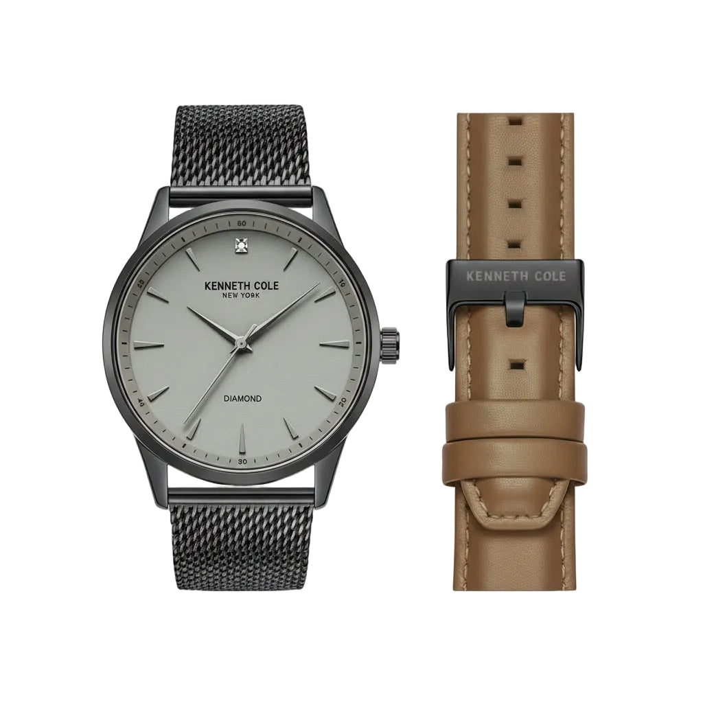 Kenneth Cole New York Dual-Strap Urban Classic Diamond Accent Watch