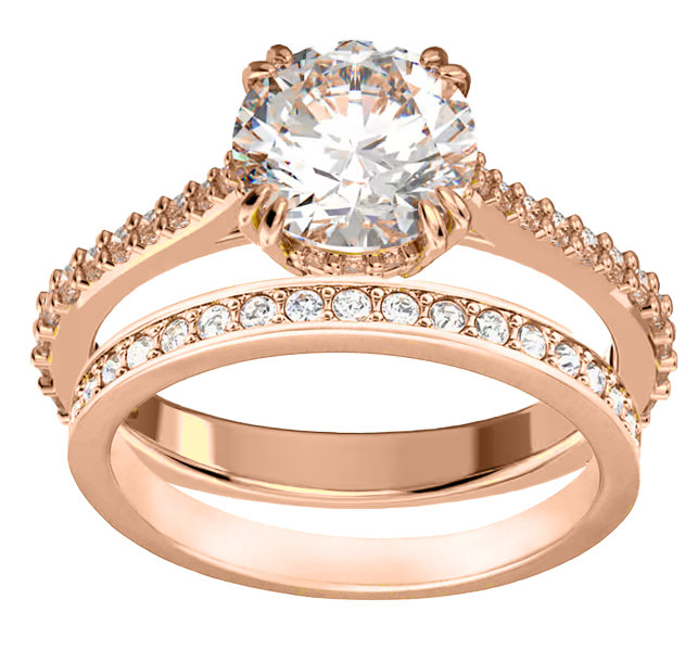 Lauvero Eternal Radiance Solitaire Bridal Set ring – Rose Gold