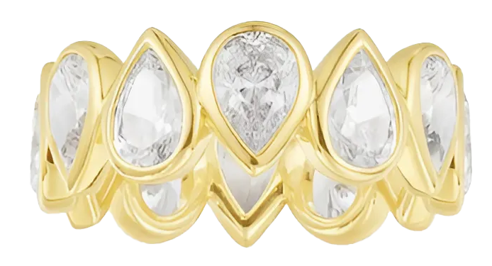 Lauvero Pear Cascade Ring – Gold