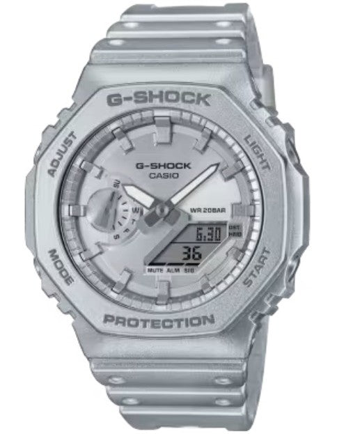 G-SHOCK Silver Eclipse Analog-Digital Watch – Metallic Ice Edition