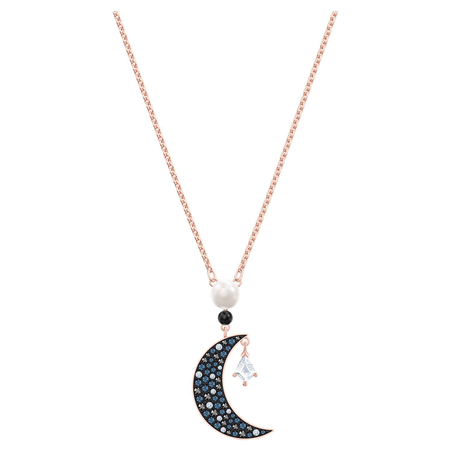 Swarovski Midnight Luna Celestial Pearl & Crystal Pendant Necklace